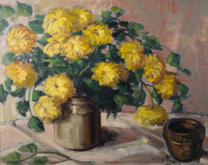 Nature morte aux fleurs jaunes