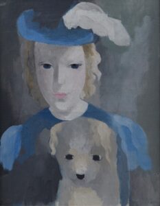Jeune fille avec un chien