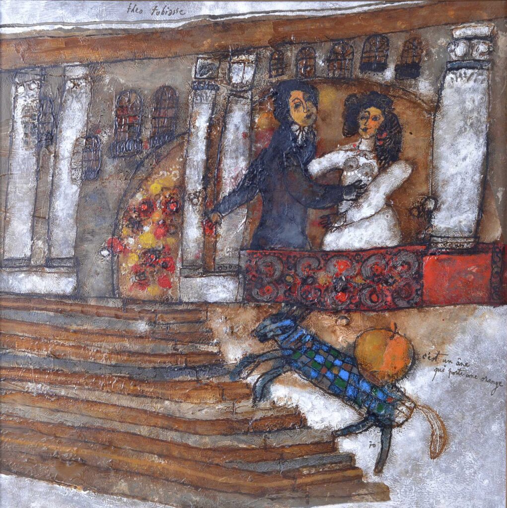 C’est un âne qui porte une orange