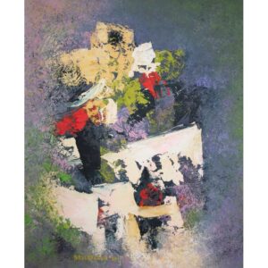 Abstraction sur fond vert