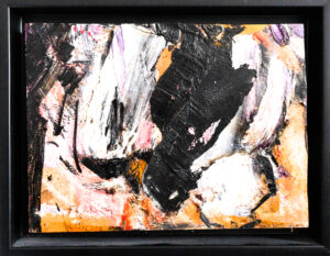 Abstraction en mauve et orange