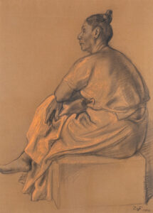 Portrait de femme de dos