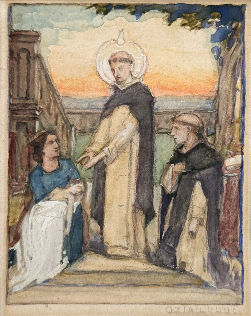 Scène religieuse – St Vincent Ferrier réssucitant un enfant