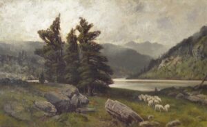 Sheep by the Lake