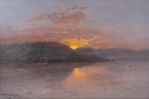 Coucher de soleil sur le lac